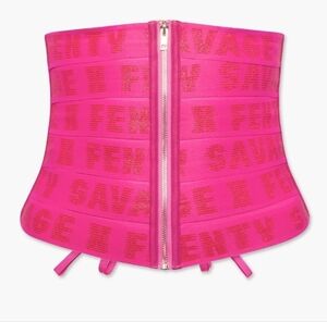Savage X Fenty Hot Pink Zipper Corset Cincher